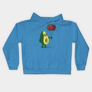 Avocado with balloons Kids Hoodie